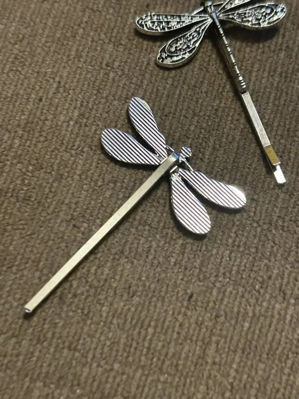 dragonfly bobby pins hair pins  Silver Color Metal Dainty Celtic